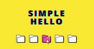 EMM template for September 4th, 2023 titled Simple Hello